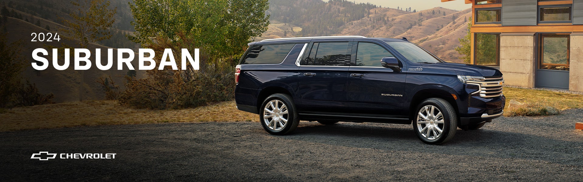 Image depics 2024 Suburban black truck